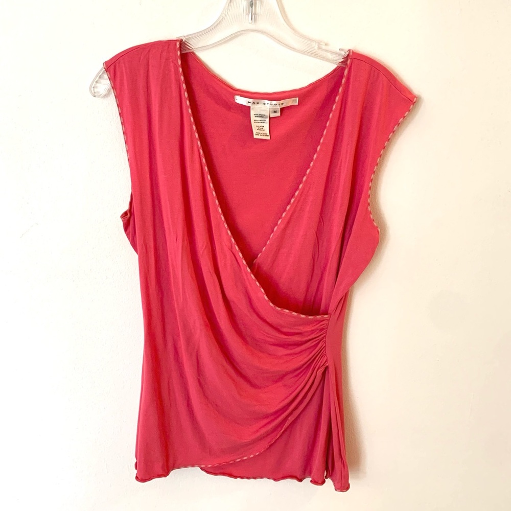 EUC Max Studio pink wrap sleeveless top